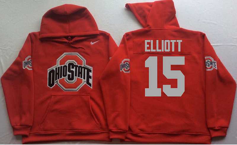 Ohio State Buckeyes #15 Ezekiel Elliott Red Men's Pullover Stitched Hoodie,We sell and wholesale Ohio State Buckeyes #15 Ezekiel Elliott Red Men's Pullover Stitched Hoodie on line form chian!
