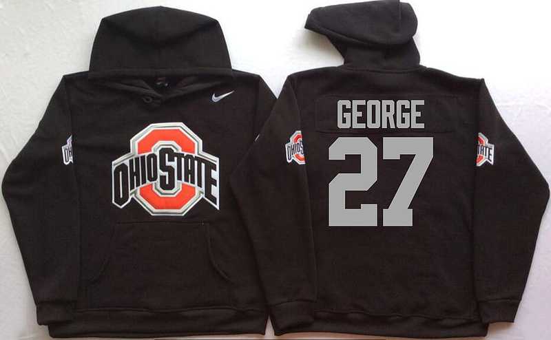 Ohio State Buckeyes #27 Eddie George Black Men's Pullover Stitched Hoodie,We sell and wholesale Ohio State Buckeyes #27 Eddie George Black Men's Pullover Stitched Hoodie on line form chian!