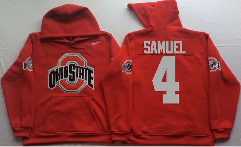 Ohio State Buckeyes #4 Curtis Samuel Red Men's Pullover Stitched Hoodie,We sell and wholesale Ohio State Buckeyes #4 Curtis Samuel Red Men's Pullover Stitched Hoodie on line form chian!
