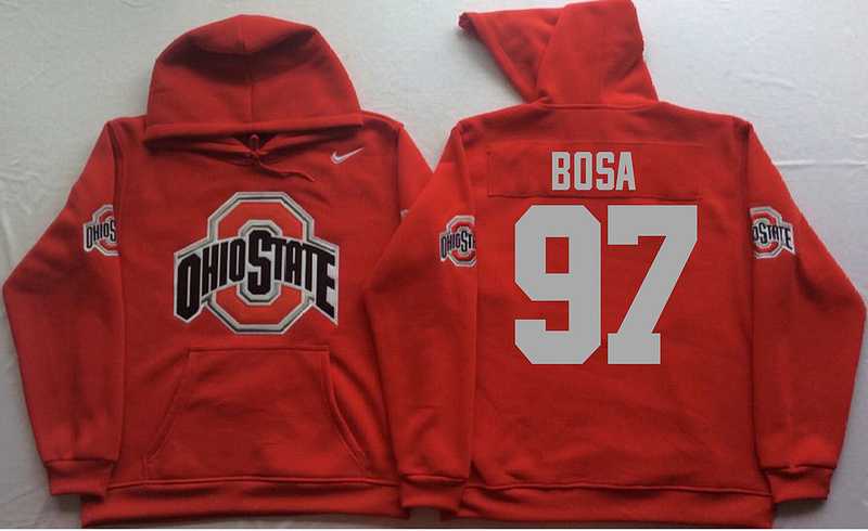 Ohio State Buckeyes #97 Joey Bosa Red Men's Pullover Stitched Hoodie,We sell and wholesale Ohio State Buckeyes #97 Joey Bosa Red Men's Pullover Stitched Hoodie on line form chian!