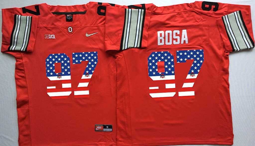 Ohio State Buckeyes #97 Joey Bosa Red USA Flag College Stitched Jersey,We sell and wholesale Ohio State Buckeyes #97 Joey Bosa Red USA Flag College Stitched Jersey on line form chian!