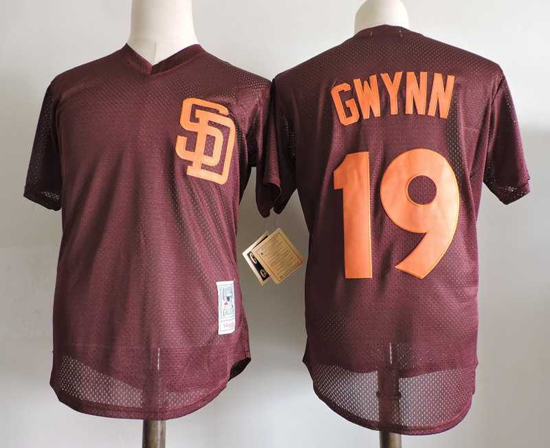 San Diego Padres #19 Tony Gwynn Brown Mitchell And Ness Throwback Pullover Stitched Jersey,We sell and wholesale San Diego Padres #19 Tony Gwynn Brown Mitchell And Ness Throwback Pullover Stitched Jersey on line form chian!