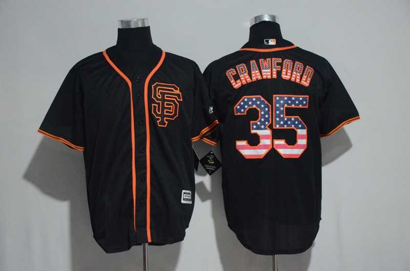 San Francisco Giants #35 Brandon Crawford Black USA Flag Fashion Stitched Baseball Jersey,We sell and wholesale San Francisco Giants #35 Brandon Crawford Black USA Flag Fashion Stitched Baseball Jersey on line form chian!