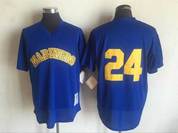 Seattle Mariners #24 Ken Griffey Mitchell And Ness Mitchell Blue Throwback Pullover Stitched Jersey,We sell and wholesale Seattle Mariners #24 Ken Griffey Mitchell And Ness Mitchell Blue Throwback Pullover Stitched Jersey on line form chian!