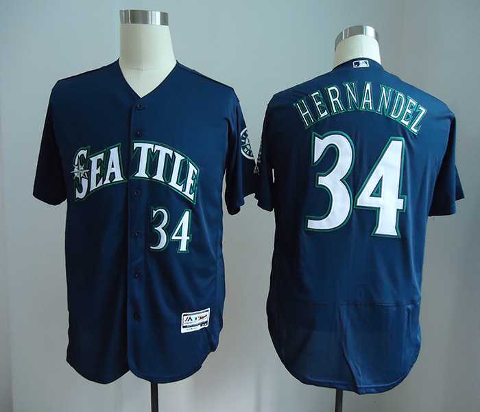 Seattle Mariners #34 Felix Hernandez Navy Flexbase Collection Stitched MLB Jersey,We sell and wholesale Seattle Mariners #34 Felix Hernandez Navy Flexbase Collection Stitched MLB Jersey on line form chian!