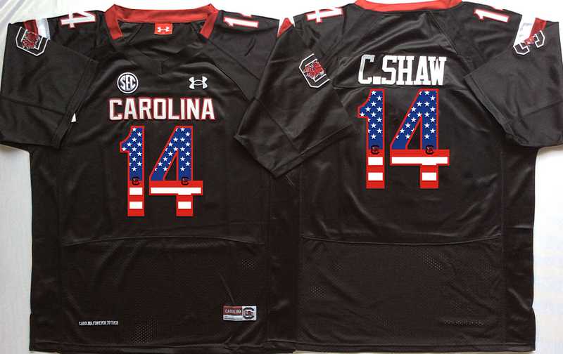 South Carolina Gamecocks #14 C.Shaw Black USA Flag College Stitched Jersey,We sell and wholesale South Carolina Gamecocks #14 C.Shaw Black USA Flag College Stitched Jersey on line form chian!