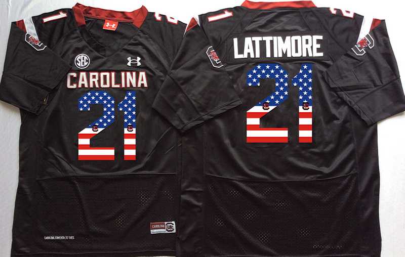 South Carolina Gamecocks #21 Marcus Lattimore Black USA Flag College Stitched Jersey,We sell and wholesale South Carolina Gamecocks #21 Marcus Lattimore Black USA Flag College Stitched Jersey on line form chian!