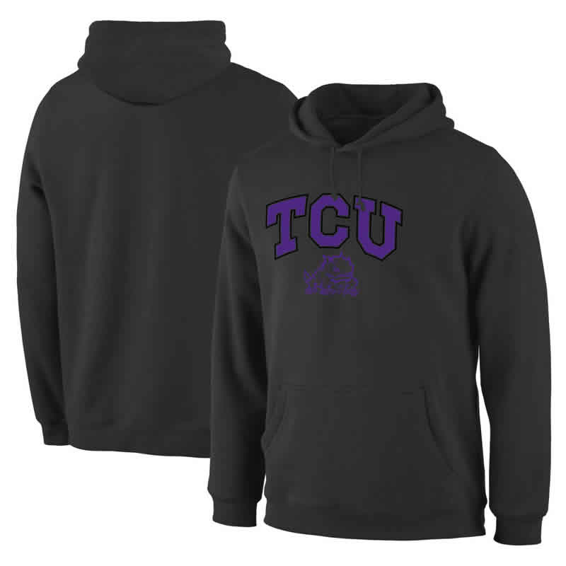 TCU Horned Frogs Black Campus Pullover Hoodie,We sell and wholesale TCU Horned Frogs Black Campus Pullover Hoodie on line form chian!