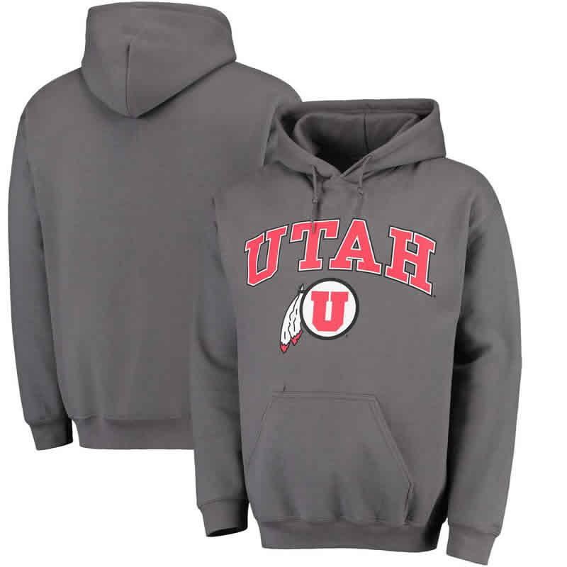 Utah Utes Charcoal Campus Pullover Hoodie,We sell and wholesale Utah Utes Charcoal Campus Pullover Hoodie on line form chian!