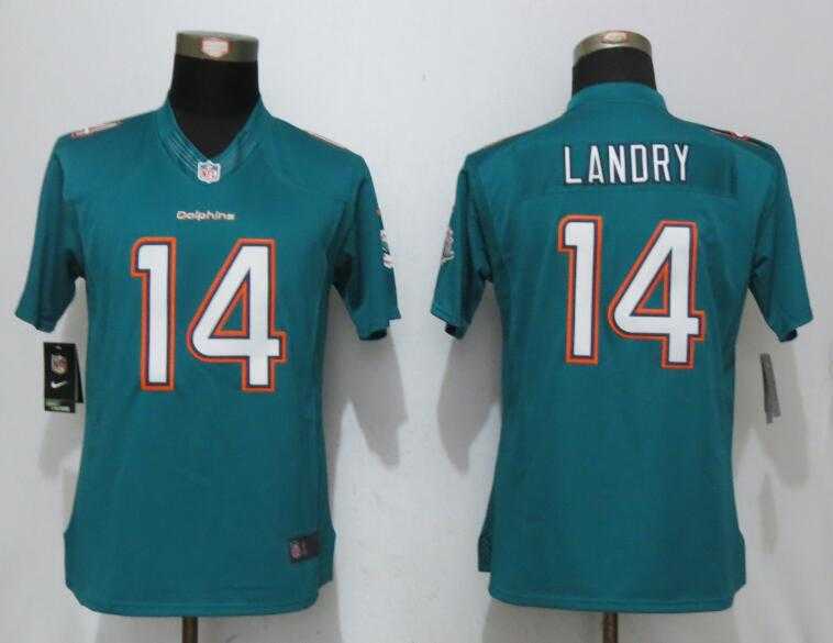 Women Limited Nike Miami Dolphins #14 Landry Green Jersey,We sell and wholesale Women Limited Nike Miami Dolphins #14 Landry Green Jersey on line form chian!