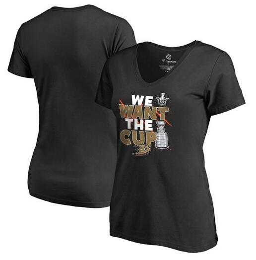 Women's Anaheim Ducks Fanatics Branded 2017 NHL Stanley Cup Playoff Participant Blue Line Slim Fit V Neck T Shirt Black FengYun,We sell and wholesale Women's Anaheim Ducks Fanatics Branded 2017 NHL Stanley Cup Playoff Participant Blue Line Slim Fit V Neck T Shirt Black FengYun on line form chian!