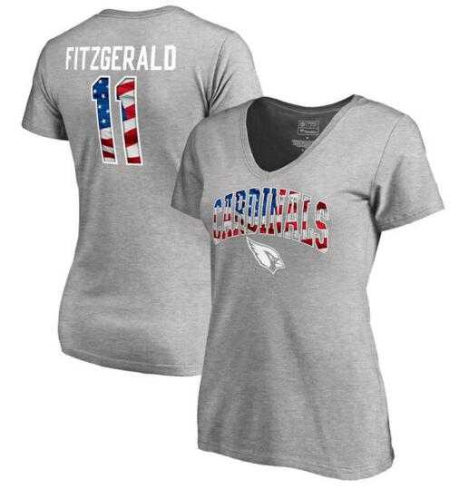 Women's Arizona Cardinals #11 Larry Fitzgerald NFL Pro Line by Fanatics Branded Banner Wave Name & Number T Shirt Heathered Gray FengYun,We sell and wholesale Women's Arizona Cardinals #11 Larry Fitzgerald NFL Pro Line by Fanatics Branded Banner Wave Name & Number T Shirt Heathered Gray FengYun on line form chian!