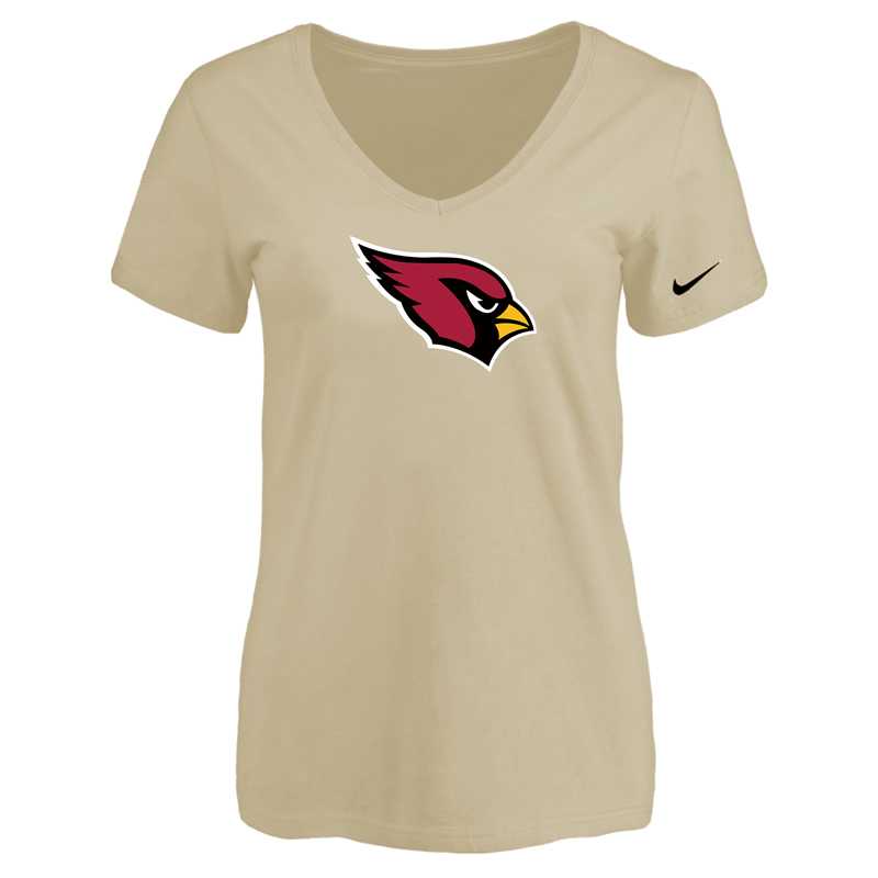 Women's Arizona Cardinals Beige Logo V neck T-Shirt FengYun,We sell and wholesale Women's Arizona Cardinals Beige Logo V neck T-Shirt FengYun on line form chian!