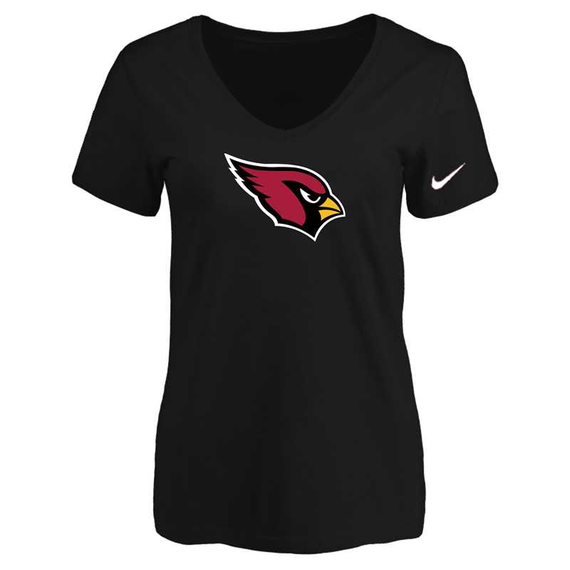 Women's Arizona Cardinals Black Logo V neck T-Shirt FengYun,We sell and wholesale Women's Arizona Cardinals Black Logo V neck T-Shirt FengYun on line form chian!