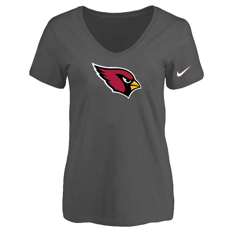 Women's Arizona Cardinals D.Gray Logo V neck T-Shirt FengYun,We sell and wholesale Women's Arizona Cardinals D.Gray Logo V neck T-Shirt FengYun on line form chian!