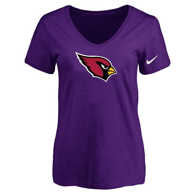 Women's Arizona Cardinals Purple Logo V neck T-Shirt FengYun,We sell and wholesale Women's Arizona Cardinals Purple Logo V neck T-Shirt FengYun on line form chian!