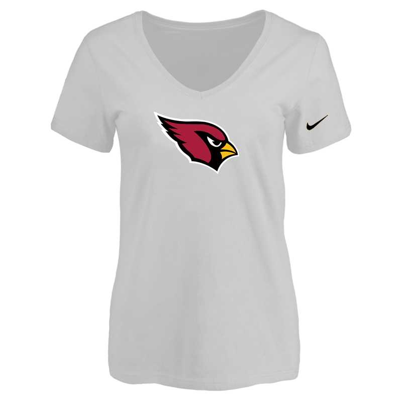 Women's Arizona Cardinals White Logo V neck T-Shirt FengYun,We sell and wholesale Women's Arizona Cardinals White Logo V neck T-Shirt FengYun on line form chian!