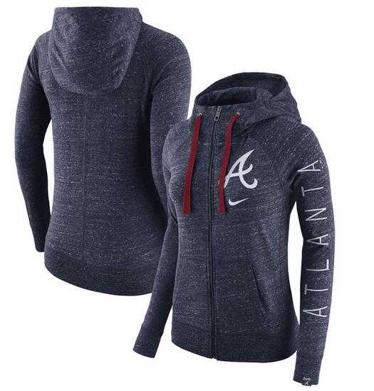Women's Atlanta Braves Nike Vintage Full-Zip Hoodie - Heather Navy FengYun,We sell and wholesale Women's Atlanta Braves Nike Vintage Full-Zip Hoodie - Heather Navy FengYun on line form chian!