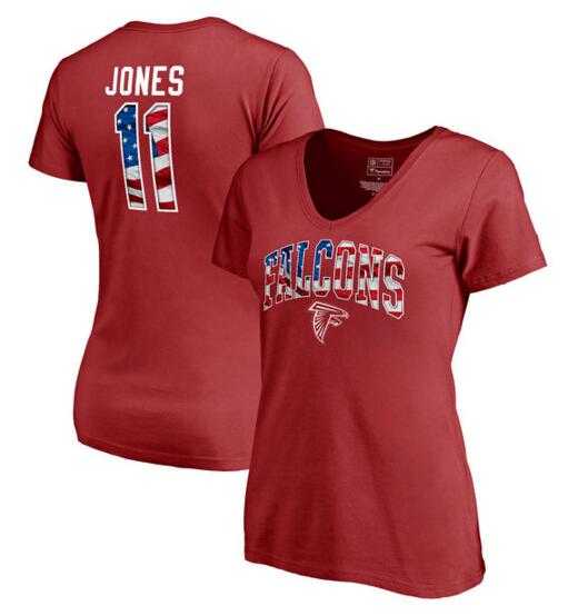 Women's Atlanta Falcons #11 Julio Jones NFL Pro Line by Fanatics Branded Banner Wave Name & Number T Shirt Red FengYun,We sell and wholesale Women's Atlanta Falcons #11 Julio Jones NFL Pro Line by Fanatics Branded Banner Wave Name & Number T Shirt Red FengYun on line form chian!