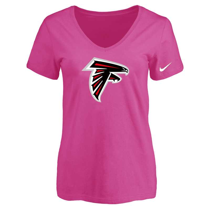 Women's Atlanta Falcons Peach Logo V neck T-Shirt FengYun,We sell and wholesale Women's Atlanta Falcons Peach Logo V neck T-Shirt FengYun on line form chian!