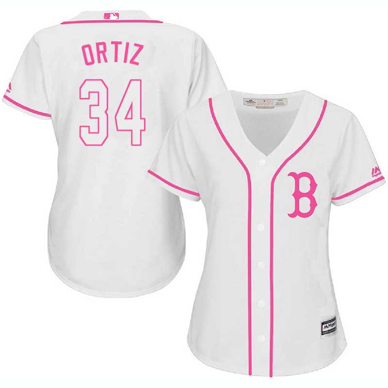 Women's Boston Red Sox #34 David Ortiz White Pink New Cool Base Jersey,We sell and wholesale Women's Boston Red Sox #34 David Ortiz White Pink New Cool Base Jersey on line form chian!