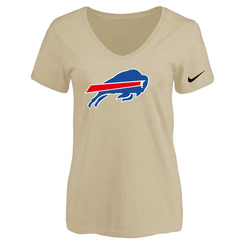 Women's Buffalo Bills Beige Logo V neck T-Shirt FengYun,We sell and wholesale Women's Buffalo Bills Beige Logo V neck T-Shirt FengYun on line form chian!