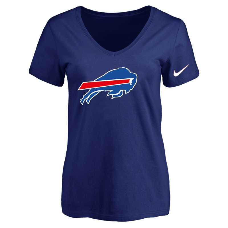 Women's Buffalo Bills D.Blue Logo V neck T-Shirt FengYun,We sell and wholesale Women's Buffalo Bills D.Blue Logo V neck T-Shirt FengYun on line form chian!