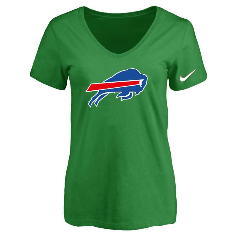 Women's Buffalo Bills D.Green Logo V neck T-Shirt FengYun,We sell and wholesale Women's Buffalo Bills D.Green Logo V neck T-Shirt FengYun on line form chian!
