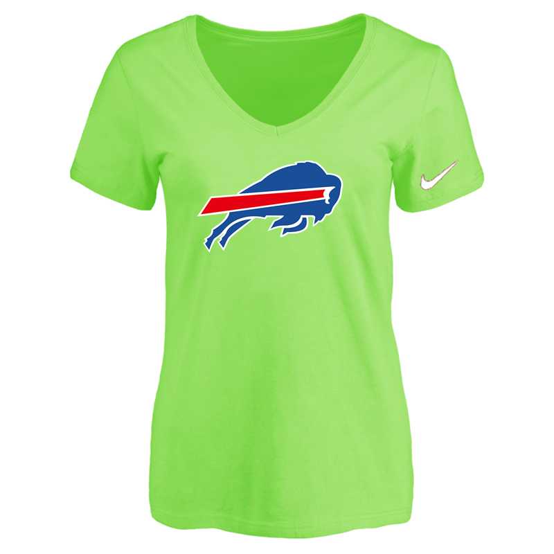 Women's Buffalo Bills L.Green Logo V neck T-Shirt FengYun,We sell and wholesale Women's Buffalo Bills L.Green Logo V neck T-Shirt FengYun on line form chian!