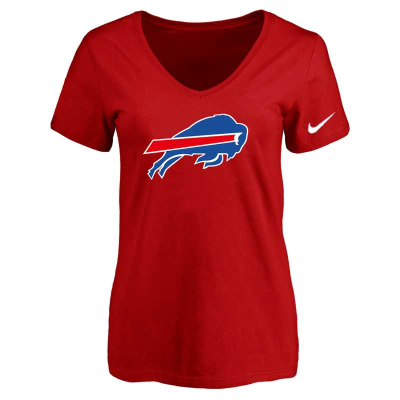 Women's Buffalo Bills Red Logo V neck T-Shirt FengYun,We sell and wholesale Women's Buffalo Bills Red Logo V neck T-Shirt FengYun on line form chian!