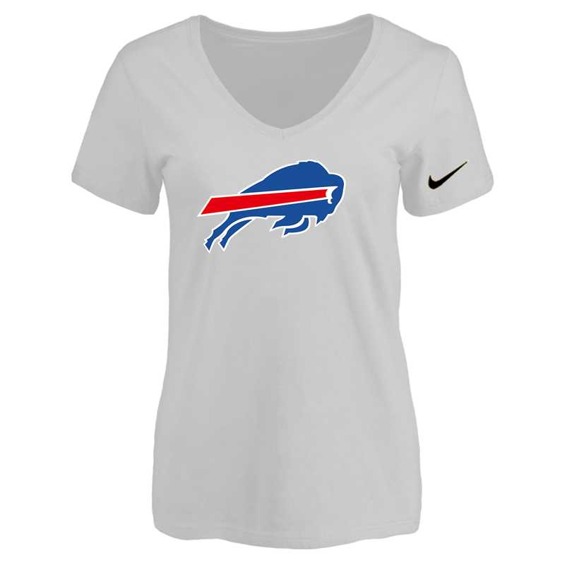 Women's Buffalo Bills White Logo V neck T-Shirt FengYun,We sell and wholesale Women's Buffalo Bills White Logo V neck T-Shirt FengYun on line form chian!