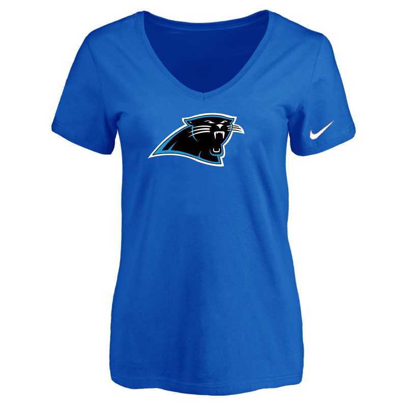 Women's Carolina Panthers Blue Logo V neck T-Shirt FengYun,We sell and wholesale Women's Carolina Panthers Blue Logo V neck T-Shirt FengYun on line form chian!