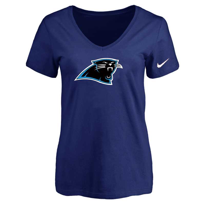 Women's Carolina Panthers D.Blue Logo V neck T-Shirt FengYun,We sell and wholesale Women's Carolina Panthers D.Blue Logo V neck T-Shirt FengYun on line form chian!