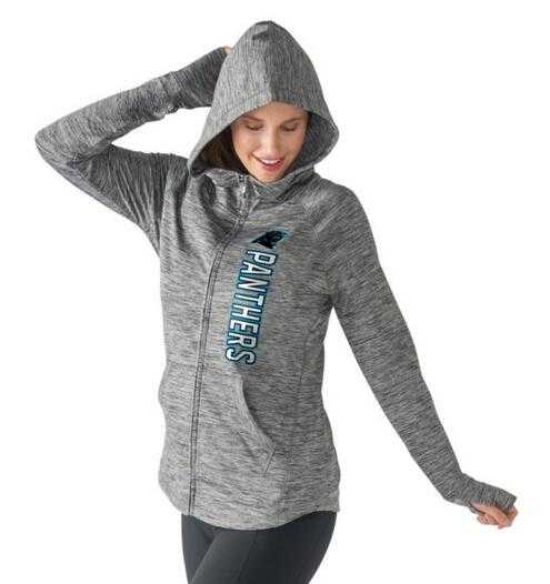 Women's Carolina Panthers G III 4Her by Carl Banks Recovery Full Zip Hoodie Heathered Gray FengYun,We sell and wholesale Women's Carolina Panthers G III 4Her by Carl Banks Recovery Full Zip Hoodie Heathered Gray FengYun on line form chian!