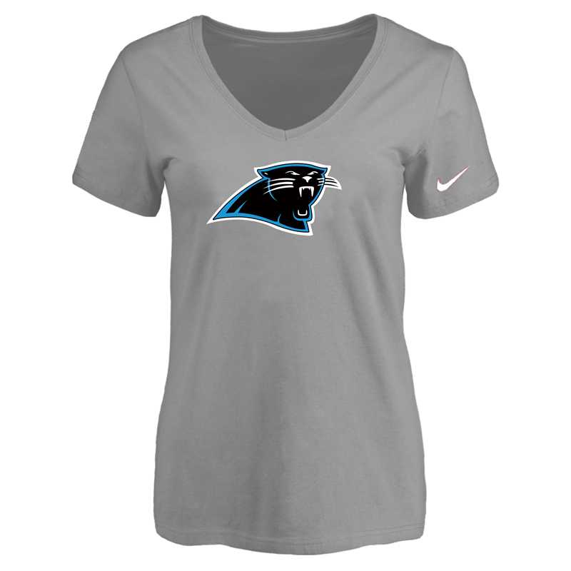 Women's Carolina Panthers L.Gray Logo V neck T-Shirt FengYun,We sell and wholesale Women's Carolina Panthers L.Gray Logo V neck T-Shirt FengYun on line form chian!