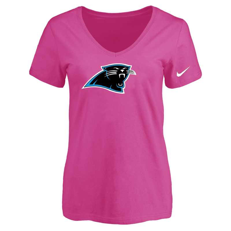Women's Carolina Panthers Peach Logo V neck T-Shirt FengYun,We sell and wholesale Women's Carolina Panthers Peach Logo V neck T-Shirt FengYun on line form chian!