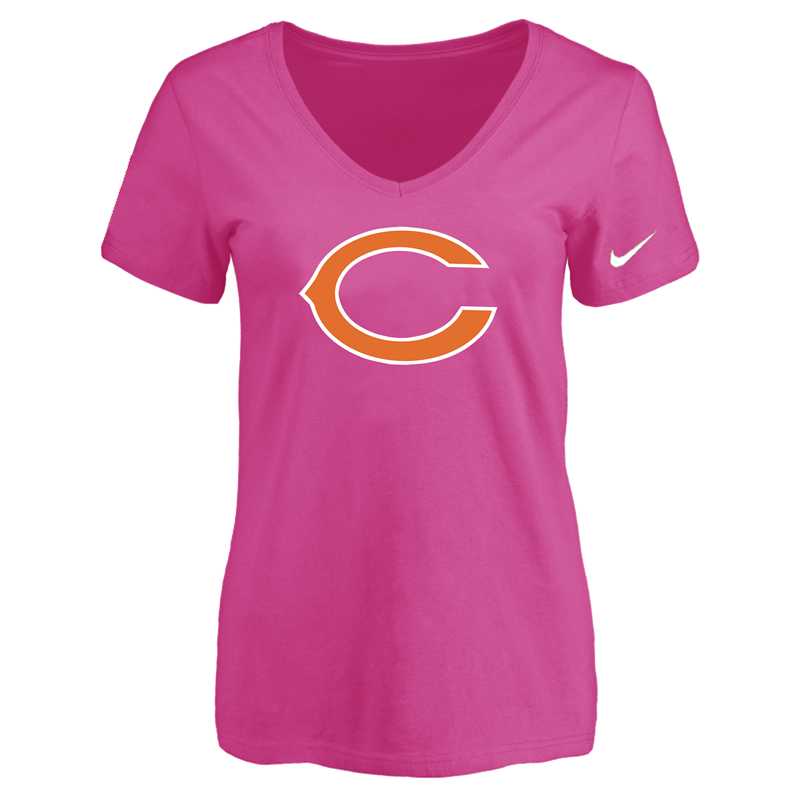 Women's Chicago Bears Peach Logo V neck T-Shirt FengYun,We sell and wholesale Women's Chicago Bears Peach Logo V neck T-Shirt FengYun on line form chian!