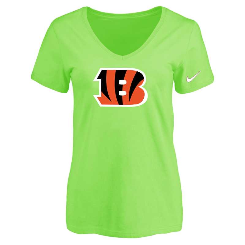 Women's Cincinnati Bengals L.Green Logo V neck T-Shirt FengYun,We sell and wholesale Women's Cincinnati Bengals L.Green Logo V neck T-Shirt FengYun on line form chian!