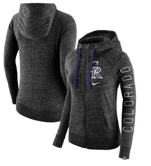 Women's Colorado Rockies Nike Vintage Full-Zip Hoodie - Heather Black FengYun,We sell and wholesale Women's Colorado Rockies Nike Vintage Full-Zip Hoodie - Heather Black FengYun on line form chian!