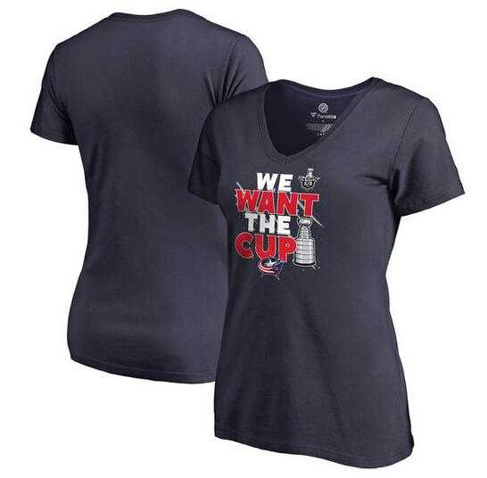 Women's Columbus Blue Jackets Fanatics Branded 2017 NHL Stanley Cup Playoff Participant Blue Line Plus Size V Neck T Shirt Navy FengYun,We sell and wholesale Women's Columbus Blue Jackets Fanatics Branded 2017 NHL Stanley Cup Playoff Participant Blue Line Plus Size V Neck T Shirt Navy FengYun on line form chian!