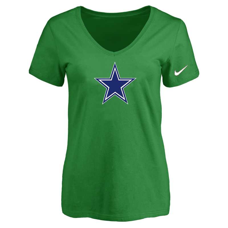 Women's Dallas Cowboys D.Green Logo V neck T-Shirt FengYun,We sell and wholesale Women's Dallas Cowboys D.Green Logo V neck T-Shirt FengYun on line form chian!