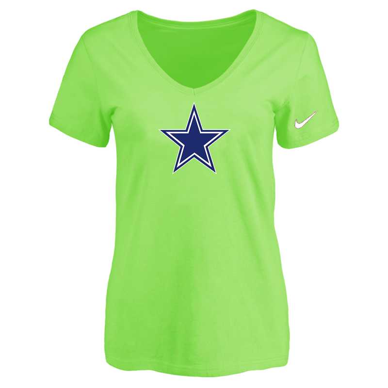 Women's Dallas Cowboys L.Green Logo V neck T-Shirt FengYun,We sell and wholesale Women's Dallas Cowboys L.Green Logo V neck T-Shirt FengYun on line form chian!