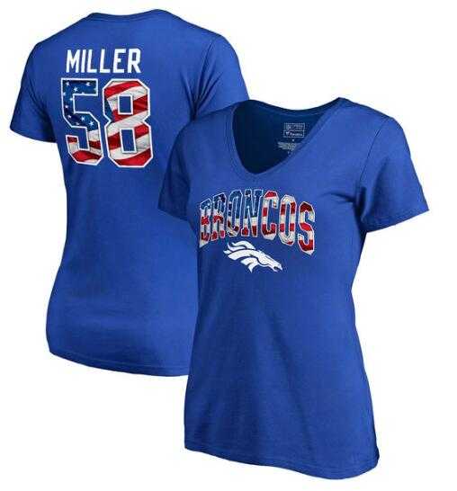 Women's Denver Broncos #58 Von Miller NFL Pro Line by Fanatics Branded Banner Wave Name & Number T Shirt Royal FengYun,We sell and wholesale Women's Denver Broncos #58 Von Miller NFL Pro Line by Fanatics Branded Banner Wave Name & Number T Shirt Royal FengYun on line form chian!