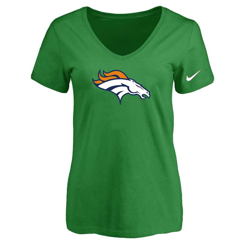 Women's Denver Broncos D.Green Logo V neck T-Shirt FengYun,We sell and wholesale Women's Denver Broncos D.Green Logo V neck T-Shirt FengYun on line form chian!