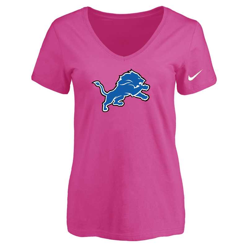 Women's Detroit Lions Peach Logo V neck T-Shirt FengYun,We sell and wholesale Women's Detroit Lions Peach Logo V neck T-Shirt FengYun on line form chian!