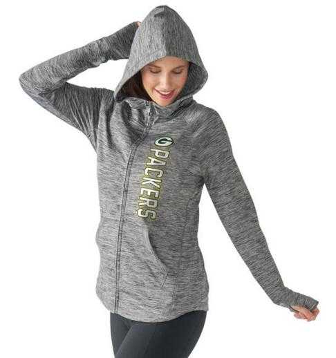 Women's Green Bay Packers G III 4Her by Carl Banks Recovery Full Zip Hoodie Heathered Gray FengYun,We sell and wholesale Women's Green Bay Packers G III 4Her by Carl Banks Recovery Full Zip Hoodie Heathered Gray FengYun on line form chian!