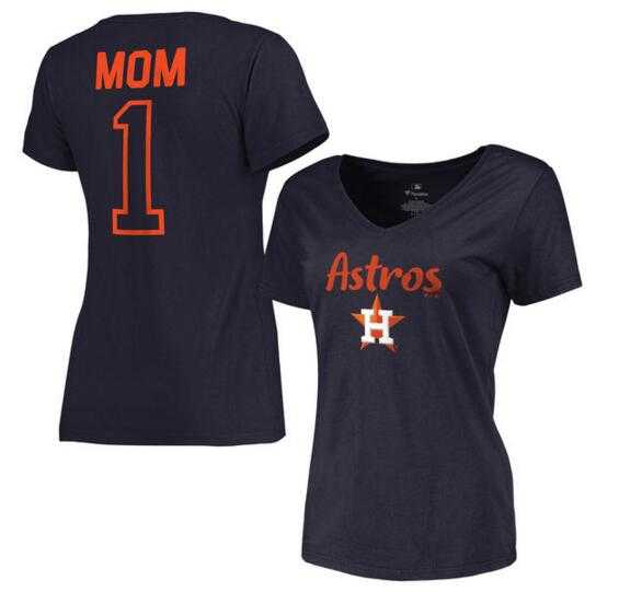 Women's Houston Astros 2017 Mother's Day #1 Mom V-Neck T-Shirt - Navy FengYun,We sell and wholesale Women's Houston Astros 2017 Mother's Day #1 Mom V-Neck T-Shirt - Navy FengYun on line form chian!