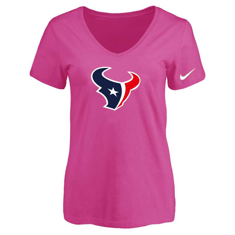 Women's Houston Texans Peach Logo V neck T-Shirt FengYun,We sell and wholesale Women's Houston Texans Peach Logo V neck T-Shirt FengYun on line form chian!