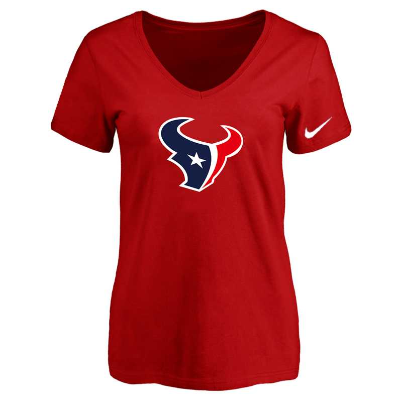 Women's Houston Texans Red Logo V neck T-Shirt FengYun,We sell and wholesale Women's Houston Texans Red Logo V neck T-Shirt FengYun on line form chian!