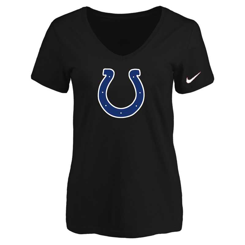 Women's Indiannapolis Colts Black Logo V neck T-Shirt FengYun,We sell and wholesale Women's Indiannapolis Colts Black Logo V neck T-Shirt FengYun on line form chian!